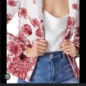 Alice & Olivia pink floral MYA floral blazer jacket